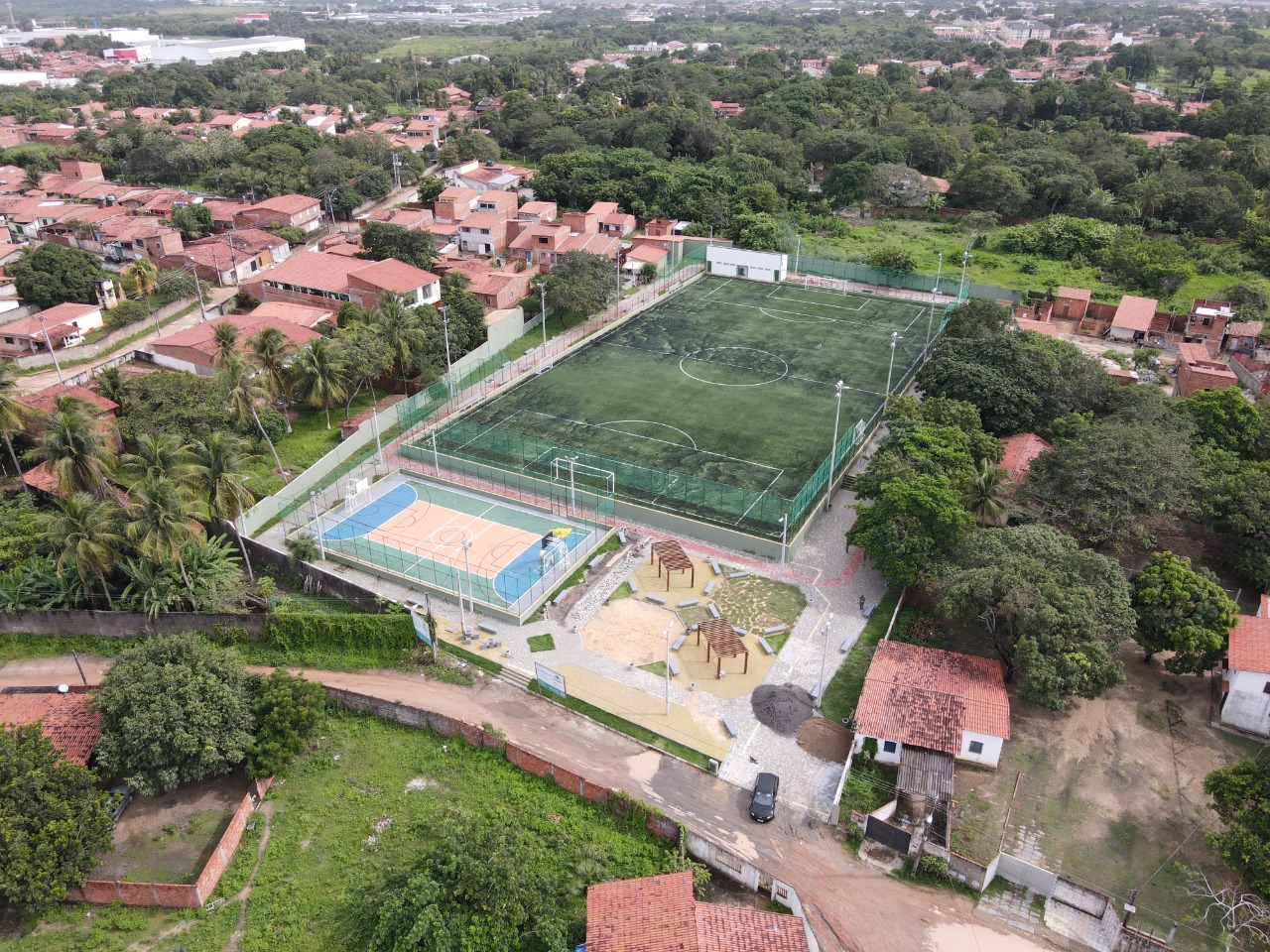 foto áerea da areninha pedras